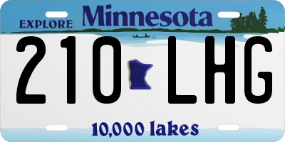MN license plate 210LHG