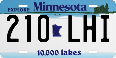 MN license plate 210LHI