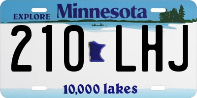 MN license plate 210LHJ