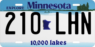 MN license plate 210LHN