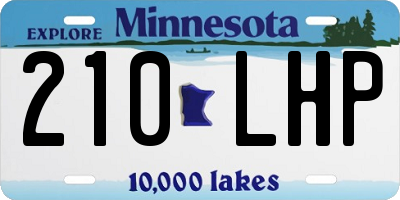 MN license plate 210LHP