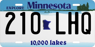 MN license plate 210LHQ