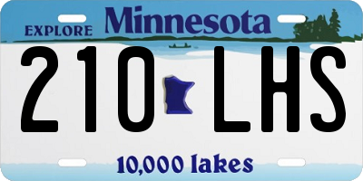 MN license plate 210LHS