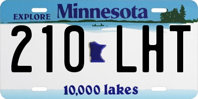 MN license plate 210LHT