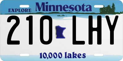 MN license plate 210LHY