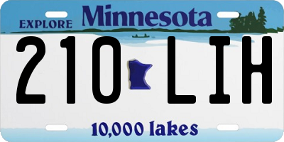 MN license plate 210LIH