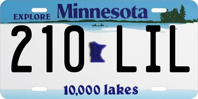 MN license plate 210LIL