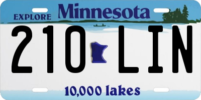 MN license plate 210LIN
