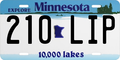 MN license plate 210LIP