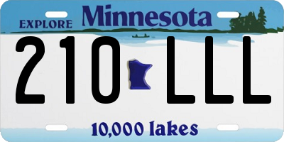 MN license plate 210LLL