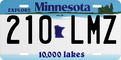 MN license plate 210LMZ