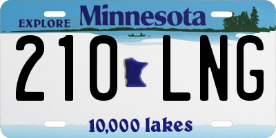 MN license plate 210LNG