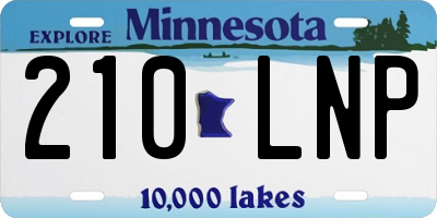 MN license plate 210LNP