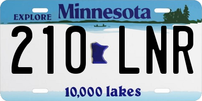 MN license plate 210LNR