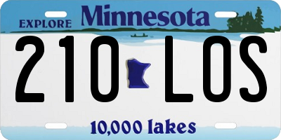 MN license plate 210LOS