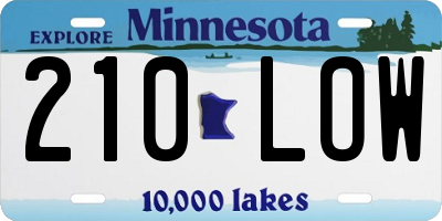 MN license plate 210LOW