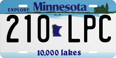 MN license plate 210LPC