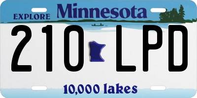 MN license plate 210LPD