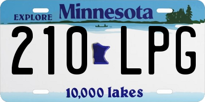 MN license plate 210LPG