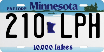 MN license plate 210LPH