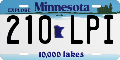 MN license plate 210LPI