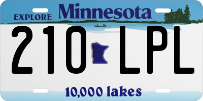 MN license plate 210LPL
