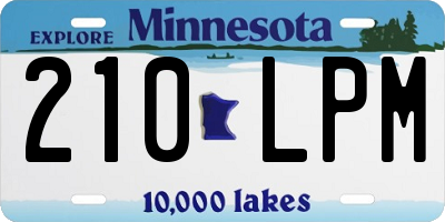 MN license plate 210LPM