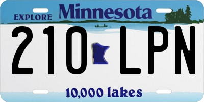 MN license plate 210LPN