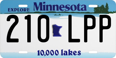 MN license plate 210LPP