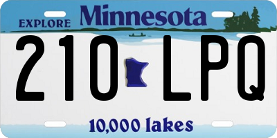 MN license plate 210LPQ