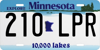 MN license plate 210LPR