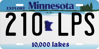 MN license plate 210LPS