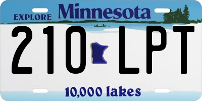 MN license plate 210LPT