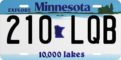 MN license plate 210LQB