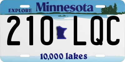 MN license plate 210LQC