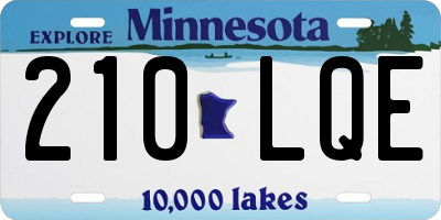 MN license plate 210LQE