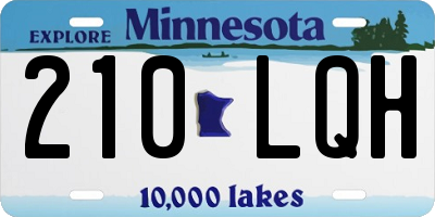 MN license plate 210LQH