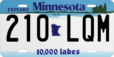 MN license plate 210LQM
