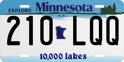 MN license plate 210LQQ