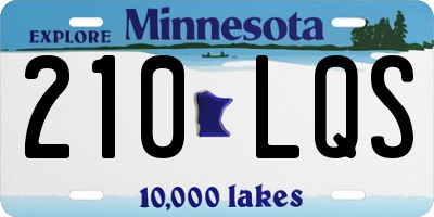 MN license plate 210LQS