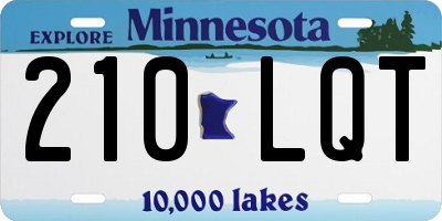 MN license plate 210LQT