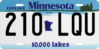 MN license plate 210LQU