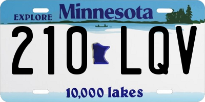MN license plate 210LQV