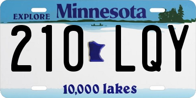 MN license plate 210LQY