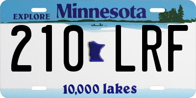MN license plate 210LRF