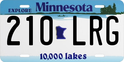 MN license plate 210LRG