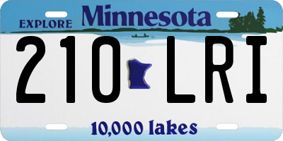 MN license plate 210LRI