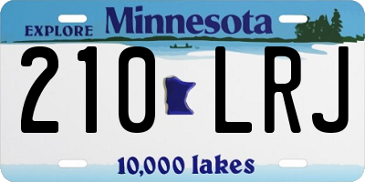 MN license plate 210LRJ