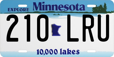 MN license plate 210LRU