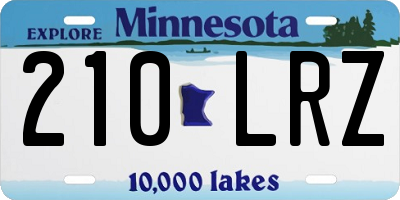 MN license plate 210LRZ
